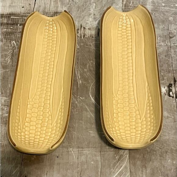 Vintage Pfaltzgraff Village Boiled Corn Holder set of 2 - Picture 1 of 9